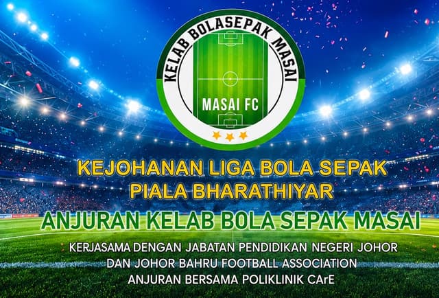 Piala Bharathiyar football league tournament poster